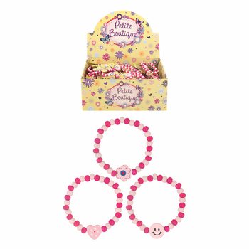 Display Träarmband Smiley för Flickor (120 st)