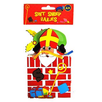 Set med 4 Godissk&aring;lar Sinterklaas (12 set)