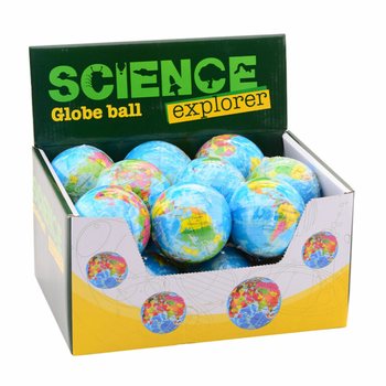 SCIENCE EXPLORER - Skumboll V&auml;rldskarta &Oslash;6 cm (18 stycken i display)