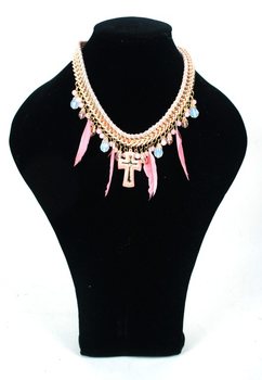 Lyxigt Ibiza-halsband Rosa (1 st)