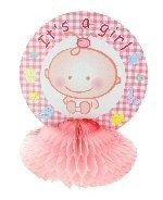 Bordsdekoration Baby Shower - Babyrosa (12-pack)