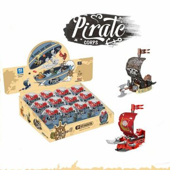 Piratfartyg Byggklossar i Överraskningsboll - Display (12 st)