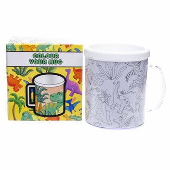 Färglägg din egen dinosauriemugg – set om 2
