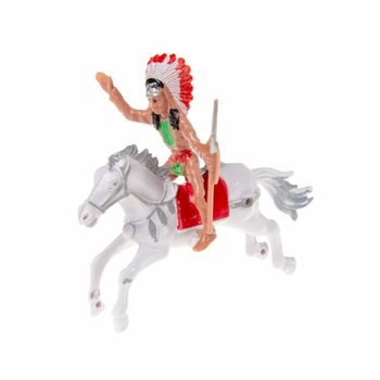 Mix Cowboy- och indianfigurer p&aring; h&auml;st (12 st.)
