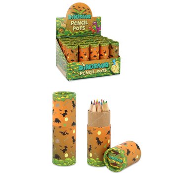 12x F&auml;rgpennor i R&ouml;r: Modell: Dinosaurie - i Display (20 st.)