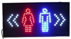 LED-Skylt - TOALETT / WC