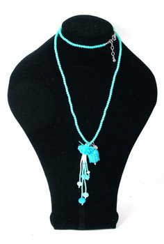 Turkost Buddha-halsband i Ibiza-stil (1 st)