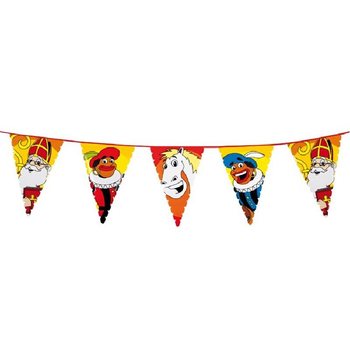 Stor Sinterklaas & Piet Vimpelgirlang 6 Meter (13 st)