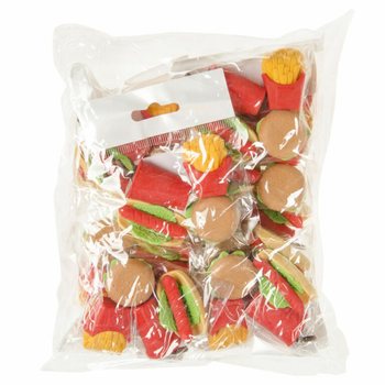 4-delat Suddgummiset Fast Food (Displaybox 12x)