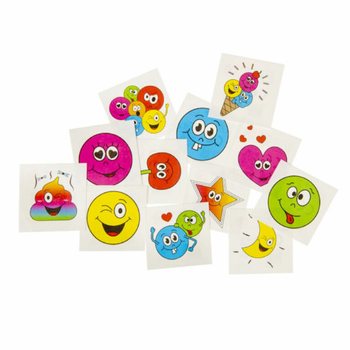 Roliga Tatueringar Smiley - Display 48-pack