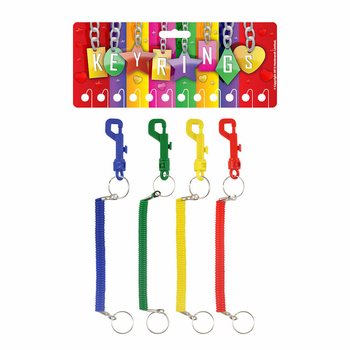 Nyckelringar med Spiralkabel (12-pack)
