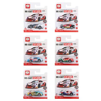 Pull-Back-Racerbilar p&aring; Kort (12-pack)