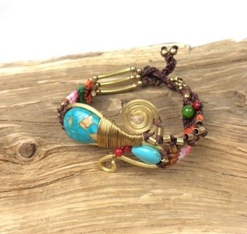 HANDMADE ORIGINALS ARMBAND BLUESTONE BRUNT (1 st)