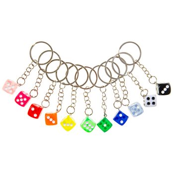 Nyckelring med T&auml;rning - Mixade F&auml;rger (48-pack)