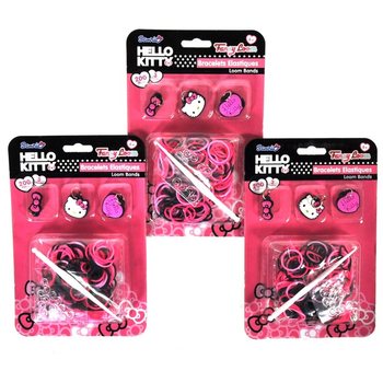 Hello Kitty DIY-Armband Gummiband med Berlocker (12-pack)