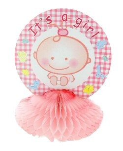 Bordsdekoration Baby Shower - Babyrosa (12-pack)