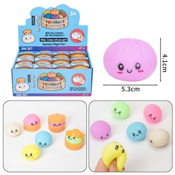 RAGE - Squishy Bun Dumplings LITEN (5.3x5.3x4.1 cm) - Viral 2026 Fidget Toy (24 st.)