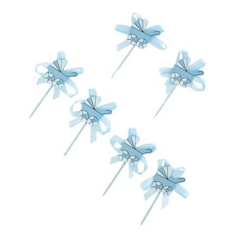 Cupcake-topper till Baby Shower - Bl&aring; Barnvagn (12 st)