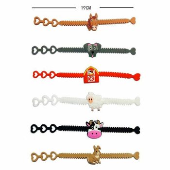 Silikonarmband f&ouml;r barn Bondg&aring;rdsdjur (12-pack)