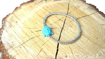 Ibiza-armband i silverlook med Buddha (1 st)
