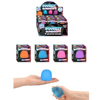 SQUEEZE GUM DROP - MED SUGAR-FYLLNING - I DISPLAY (12 st.)