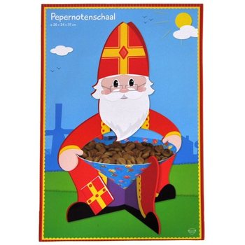 Stor Pepernoten-sk&aring;l Sinterklaas 26 x 24 x 33 cm (6-pack)