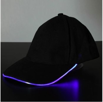 LYSANDE LED-KEPS / PARTY CAPS - FÄRG: LILA (12 st.)