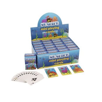 Mini-spelkort – Modell Sea Life i Display (24 st.)