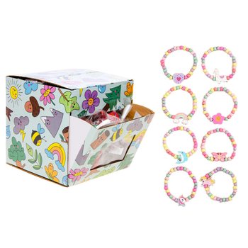 ELASTISKA TR&Auml;ARMBAND F&Ouml;R FLICKOR - I DISPLAY (100 st)