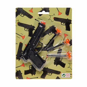 Leksakspistol med 3 sugkoppar på kort (12-pack)