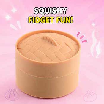 RAGE - Squishy SUGAR EDITION Bun Dumplings LITEN (5.3 x 5.3 x 4.1 cm) Viral 2026 Fidget Toy (24-pack)