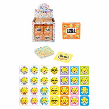 SMÅ MEMORYSPEL - MODELL: SMILEY - I DISPLAY (64 st)