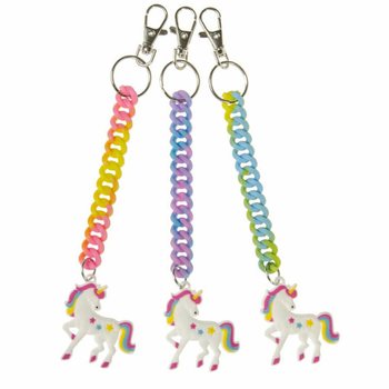 UNICORN / ENHÖRNING SPIRAL NYCKELRINGAR (24-pack)