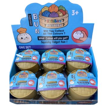RAGE - Squishy Bun Dumplings STORA (M&aring;tt 8.5 x 8.5 x 4.8 cm) - Viral 2026 Fidget Toy (12-pack)