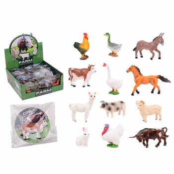 ANIMAL WORLD - Bondg&aring;rdsdjur i Display (36 st.)