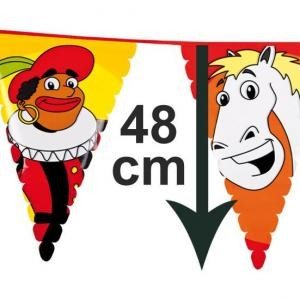 Stor Sinterklaas & Piet Vimpelgirlang 6 Meter (13 st)