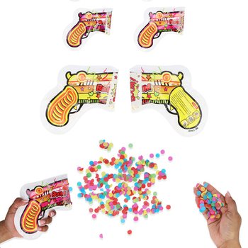 Sj&auml;lvuppbl&aring;sande Konfettipistol (100 st)