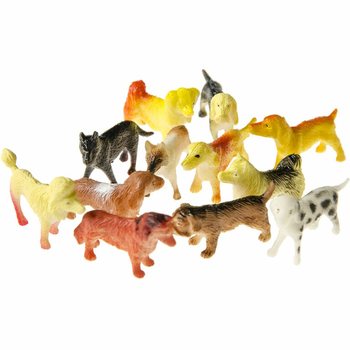 12-delat Set med Lekfigurer Hundar & Katter