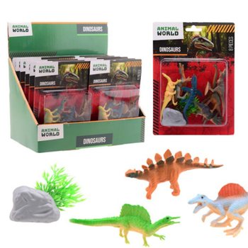 ANIMAL WORLD - Dinosaurie Lekset 8 Delar - I Display (12 st.)