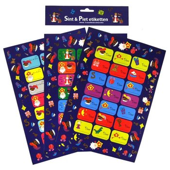 3 ARK - PRESENTETIKETTER SINTERKLAAS (12 st.)