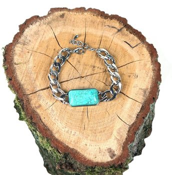 Armband i Ibiza-stil Silverlook Blå (1 st)