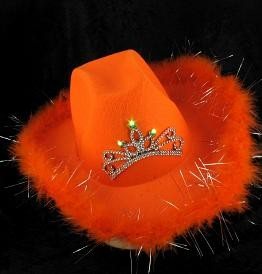 Lysande Cowboyhatt - Orange (6-pack)
