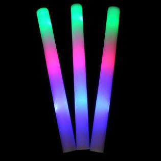 LED Foam Sticks - Multicolored Partystavar i Display (24 st.)