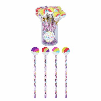 Regnb&aring;gs Enh&ouml;rning Penna med Suddgummi (24-pack)