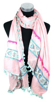 Lyxig Ibiza-look Halsduk Rosa (1 st)