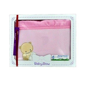 BABY BOW FLEECEFILT - ROSA