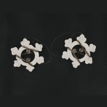 2 Sn&ouml;flinge-h&auml;ngen i Tr&auml; (12 st.)