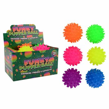 Funny Puffer Taggboll Display (12-pack)