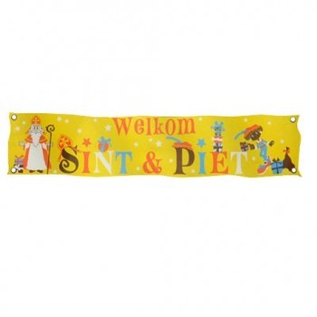VÄLKOMSTBANNER SINTERKLAAS & PIET XXL 300 X 60 CM (7-pack)
