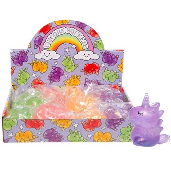 Kl&auml;m-Enh&ouml;rning Squeeze / Squishy i Display (12-pack)